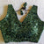 Striking Silk Imported Fully Stitched Blouse with Sequins Work For Casual Party (Green) - PAAIE