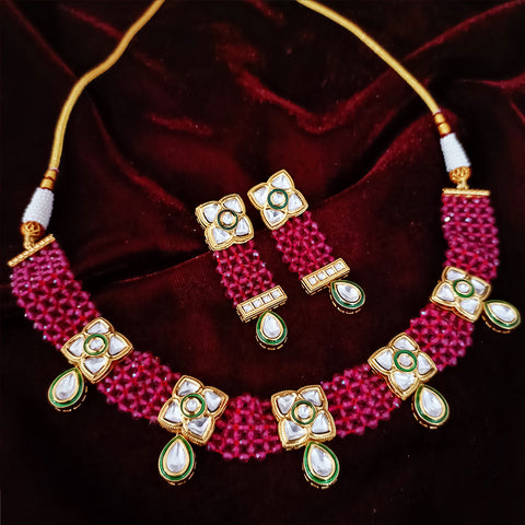 Designer Multi Layer Royal Kundan Necklace with Earrings (D253)