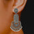 Long Dangle Oxidized German Silver Earrings - PAAIE