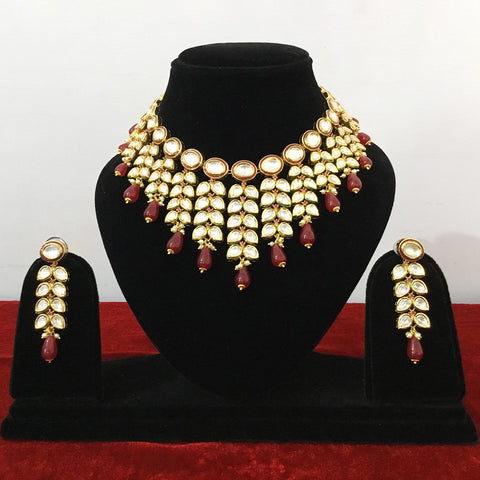 Gold Plated Bridal Premium Kundan Set (Design 74) - PAAIE