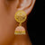 Floral Designer Baby Pink Jhumki with Intricate Studs - PAAIE