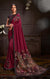 Lycra Mehroon Designer Saree with Sequins Applique & Fur Sequins Work - PAAIE