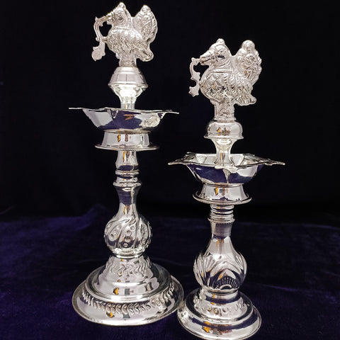 925 Silver Parrot Long Diya (Design 43) - PAAIE