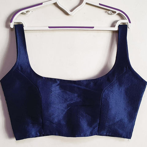 Marvellous Navy Blue Color Designer Silk Blouse For Wedding & Party Wear (Design 374) - PAAIE