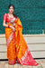 Banarasi Silk Designer Orange Color Saree - PAAIE