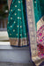 Banarasi Silk Designer Teal Green Color Saree - PAAIE