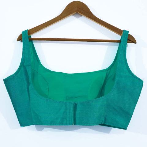 Sensational Sea Green Color Designer Silk Blouse For Wedding & Party Wear (Design 386) - PAAIE