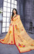 Designer Yellow/Red Georgette Printed Saree for Casual Wear (D431)