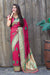 Banarasi Silk Designer Dark Pink and Golden Saree - PAAIE