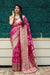Banarasi Silk Designer Fuchsia and Golden Saree - PAAIE