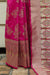 Banarasi Silk Designer Fuchsia and Golden Saree - PAAIE