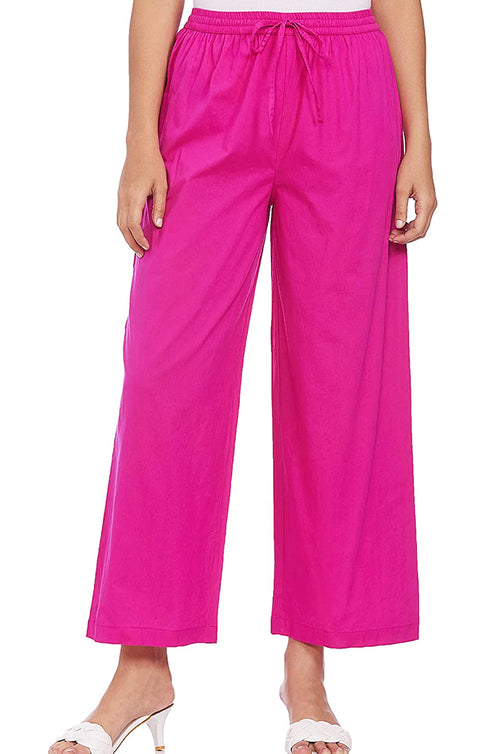 Designer Magenta Rayon Plazzo for Womens and Girls (D34)