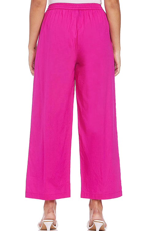 Designer Magenta Rayon Plazzo for Womens and Girls (D34)