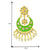 Chandbali Style Designer Green Earrings - PAAIE