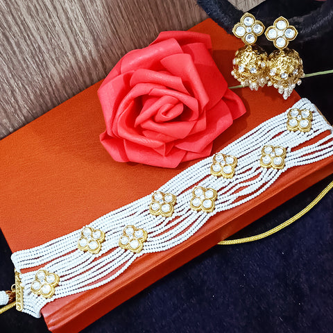 Designer Multi Layer Royal Kundan Necklace with Earrings (D239)