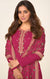 Designer Maroon Color Suit with Pant & Dupatta in Chinnon (K739)