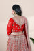 Delightful Red Velvet Base Heavy Embroidered Bridal Lehenga Choli (D157)