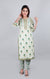 Indian Ethnic Green Color Kurti Plazzo with Dupatta Set  (K74) - PAAIE