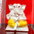 999 Pure Silver Small Square Yellow Ganesha Idol - PAAIE