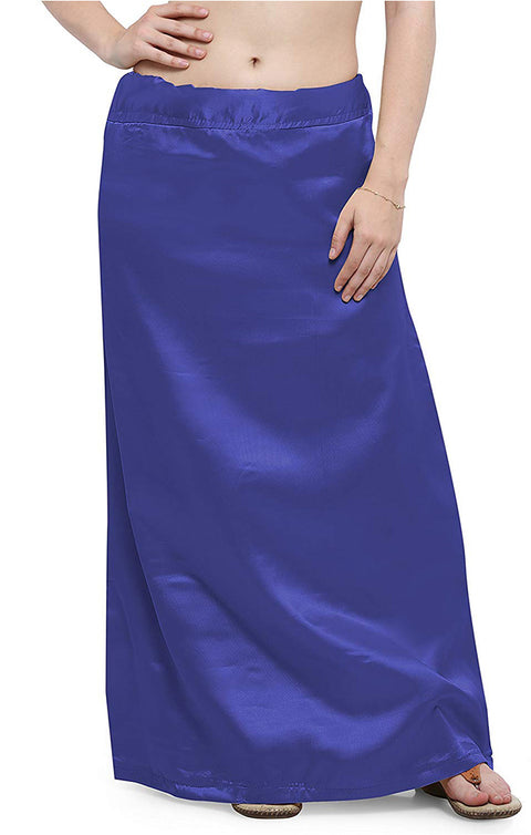 Free Size Readymade Petticoats in Navy Blue Color (Satin)