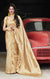 Soft Silk Banarasi Saree in Golden color - PAAIE