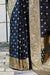 Banarasi Silk Designer Navy Blue Color Saree - PAAIE