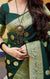 Banarasi Satin Silk Designer Dark Green Color Saree - PAAIE