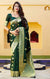 Banarasi Satin Silk Designer Dark Green Color Saree - PAAIE