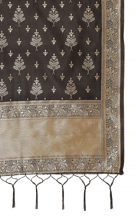 Fashionable Women's Black Dupatta/Chunni For Casual, Party (D4)