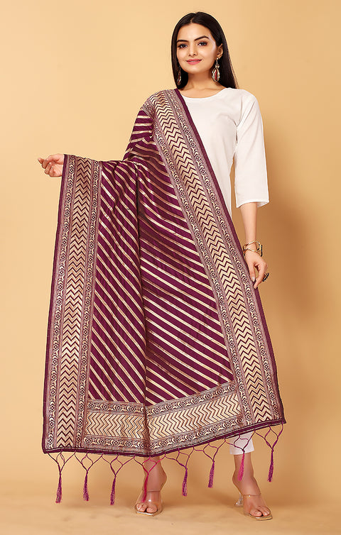 Fashionable Women's Wine Dupatta/Chunni For Casual, Party (D8)