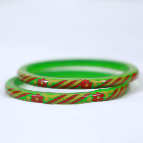 Glorious Multicolor Glass Bangles Set for Girls & Women (Design 12) - PAAIE