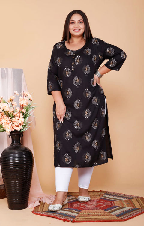 Gorgeous Black Color Indian Ethnic Kurti For Casual Wear (K436)