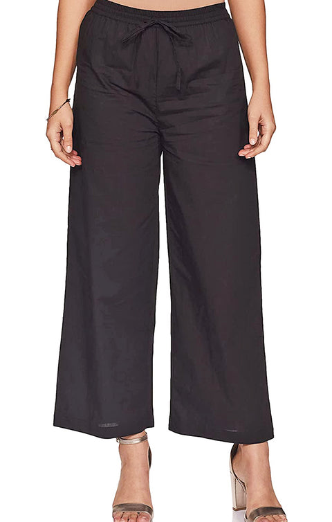 Designer Black Rayon Plazzo for Womens and Girls (D35)