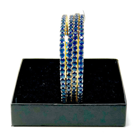 Semi Precious Sapphire Stone Bangles (Design 3) - PAAIE