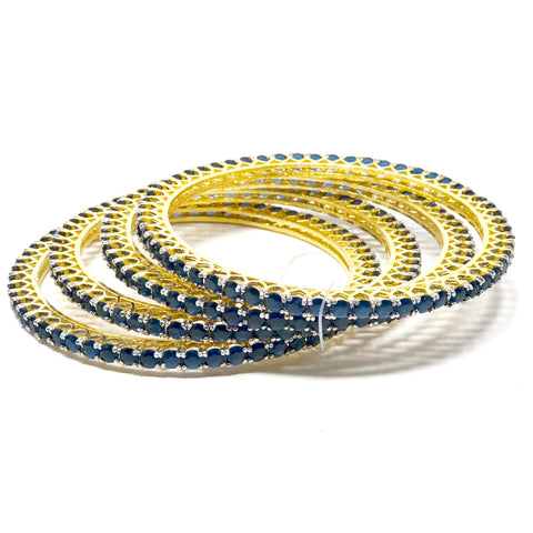 Semi Precious Sapphire Stone Bangles (Design 3) - PAAIE