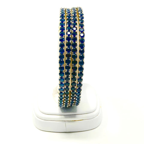 Semi Precious Sapphire Stone Bangles (Design 3) - PAAIE