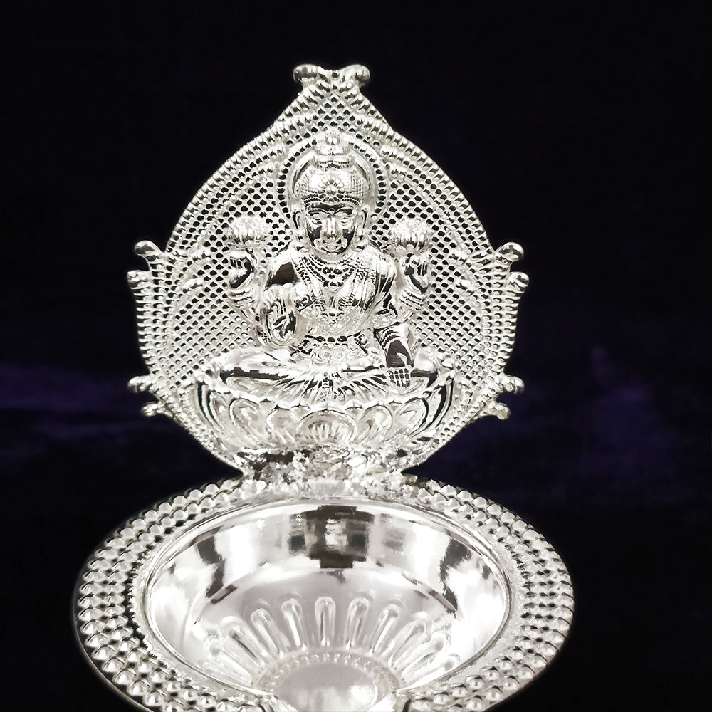 925 Silver Lakshmi Diya For Pooja, Diwali Pooja (Design 2)– PAAIE