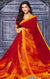 Designer Red/Yellow Georgette Printed Saree for Casual Wear (D417)