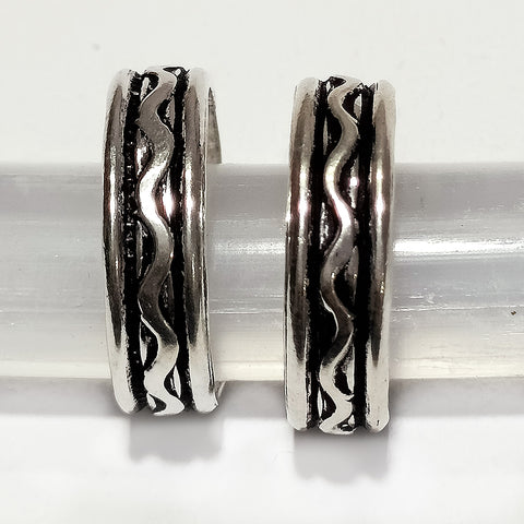 925 Silver Adjustable Toe Rings Pair (Design 65) - PAAIE