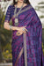 Banarasi Silk Designer Purple Saree - PAAIE