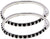 925 Black beaded Silver Bangle Set For 3 To 4 Years  Kids (Design 2) - PAAIE