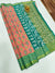 Designer Green/Pink Pure Zari And Arts Silk Saree (D515)