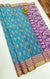 Designer Blue/Purple Pure Zari And Arts Silk Saree (D518)