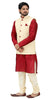 Designer Silk Kurta Pajama with Waist Coat (D14) - PAAIE