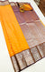 Designer Orange/Brown Pure Zari And Kanchi Semi Fancy Silk Sarees (D525)