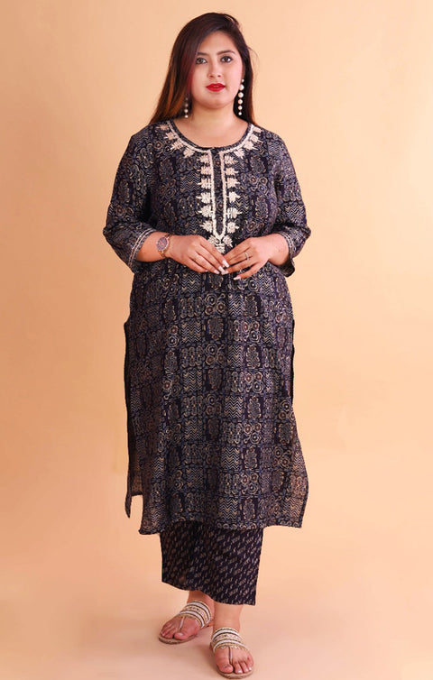 Latest Black Color Indian Suit with Plazzo For Casual Wear (K536)
