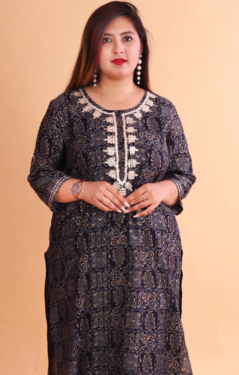 Latest Black Color Indian Suit with Plazzo For Casual Wear (K536)