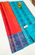Designer Red/Blue Pure Zari And Kanchipuram Pure Soft Silk Sarees (D546)