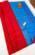 Designer Red/Blue Pure Zari And Kanchipuram Pure Soft Silk Sarees (D551)