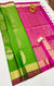 Designer Green/Magenta Pure Zari And Kanchipuram Pure Soft Silk Sarees (D555)